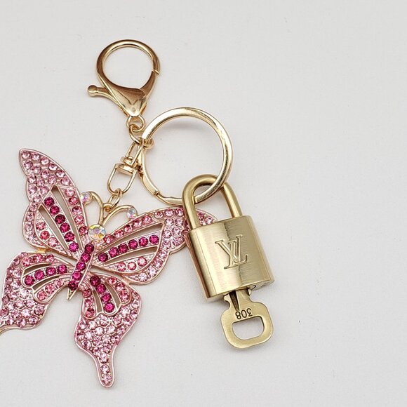 Authentic Louis Vuitton Lock & Key with Unbranded Butterfly Charm 090925 - Picture 6 of 7